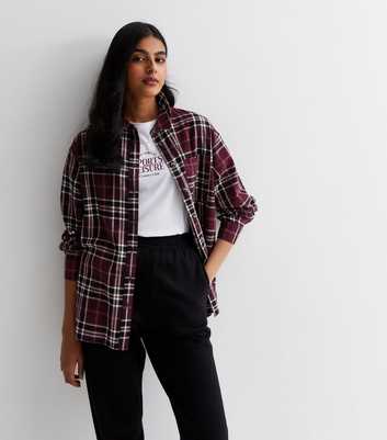 Red Brushed Cotton Check Shirt