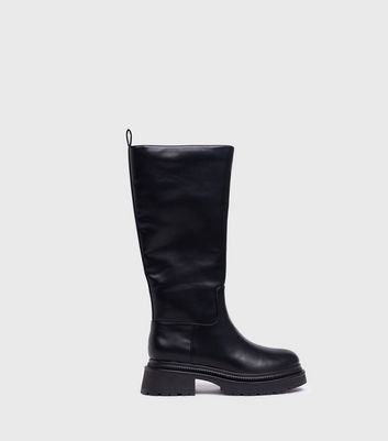 London rebel flat pull shop on over the knee boot