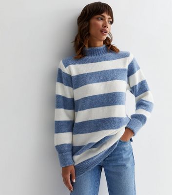 Blue sale striped jumper