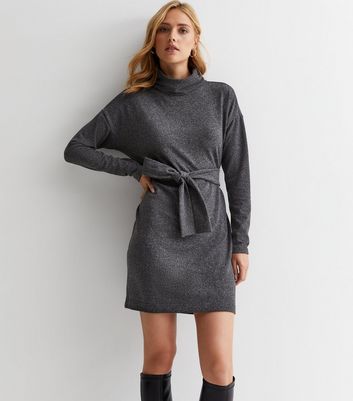 Grey roll neck discount dress