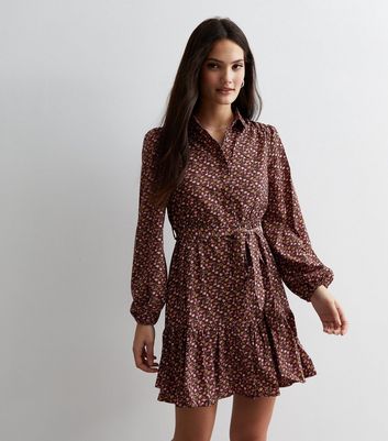 Rust spot sales print shirt dress