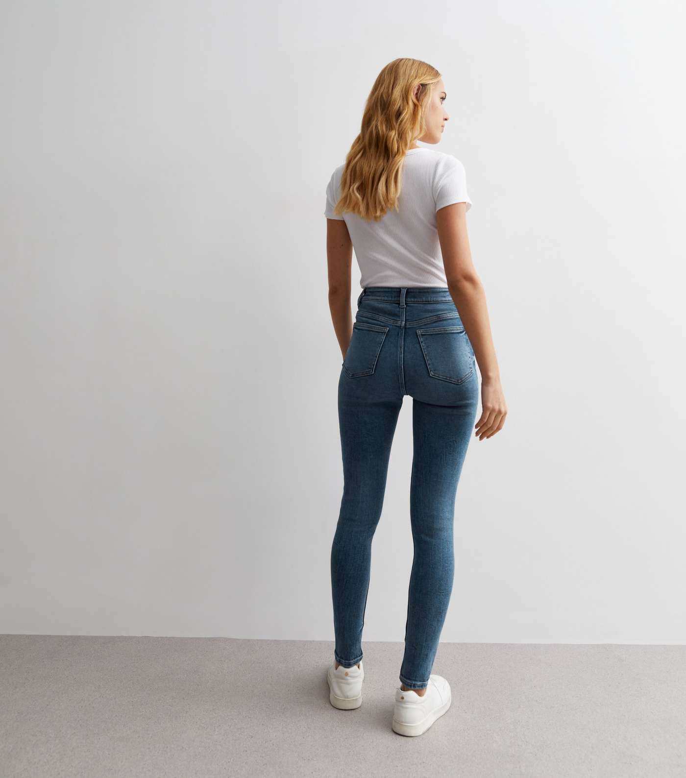 Blue High Waist Hallie Skinny Jeans Image 5