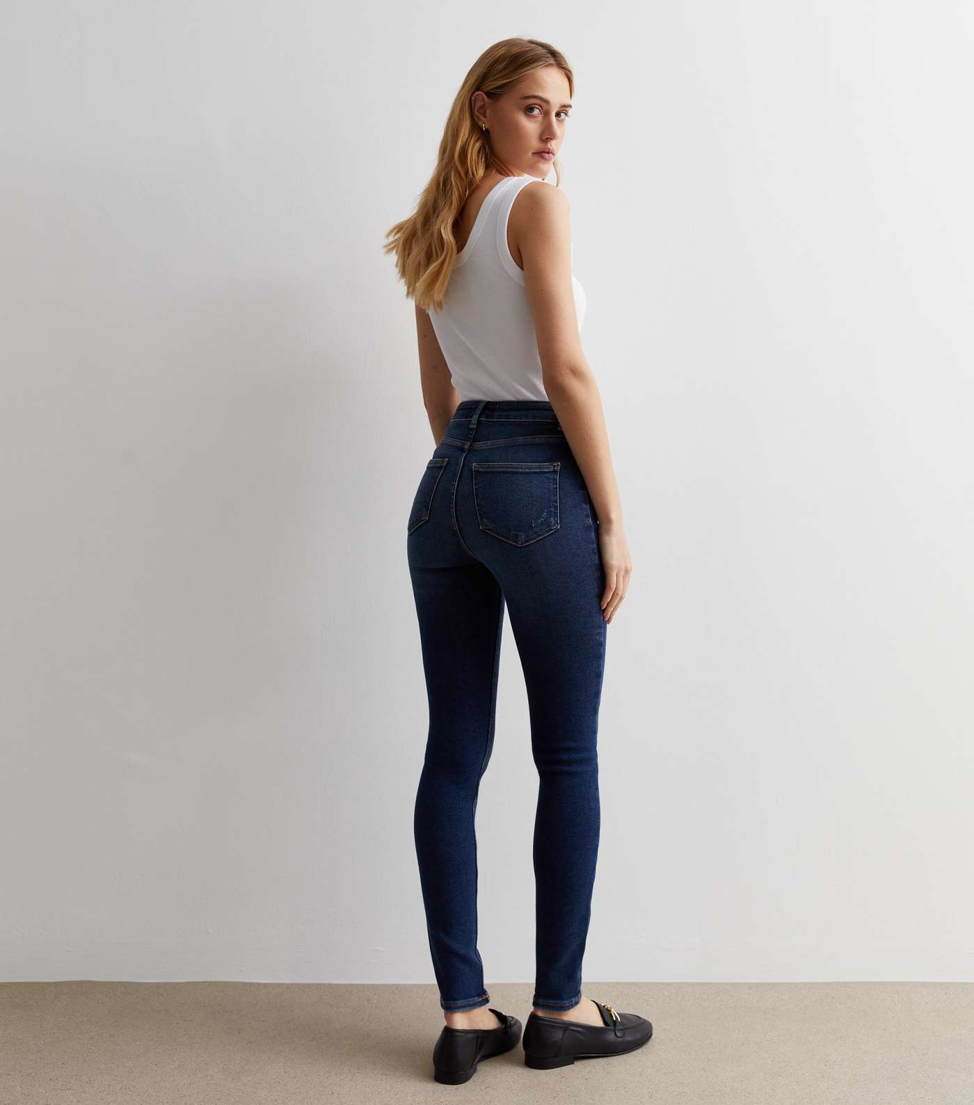 Blue High Waist Hallie Super Skinny Jeans Image 5