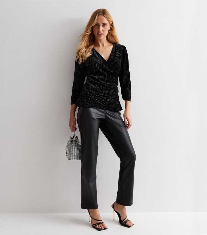 glitter v neck top