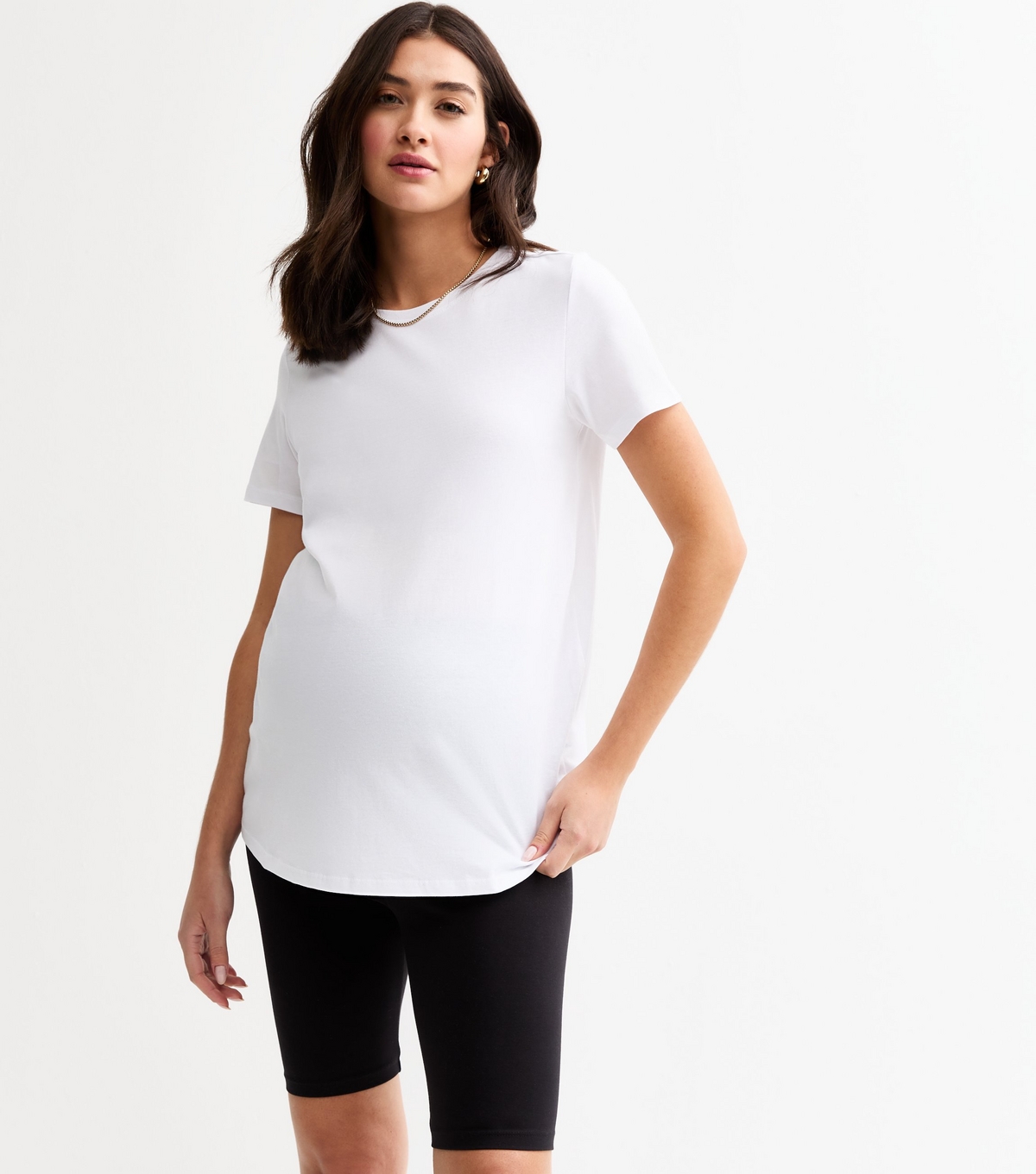 Women's Maternity White Cotton Short Sleeve T-Shirt New Look