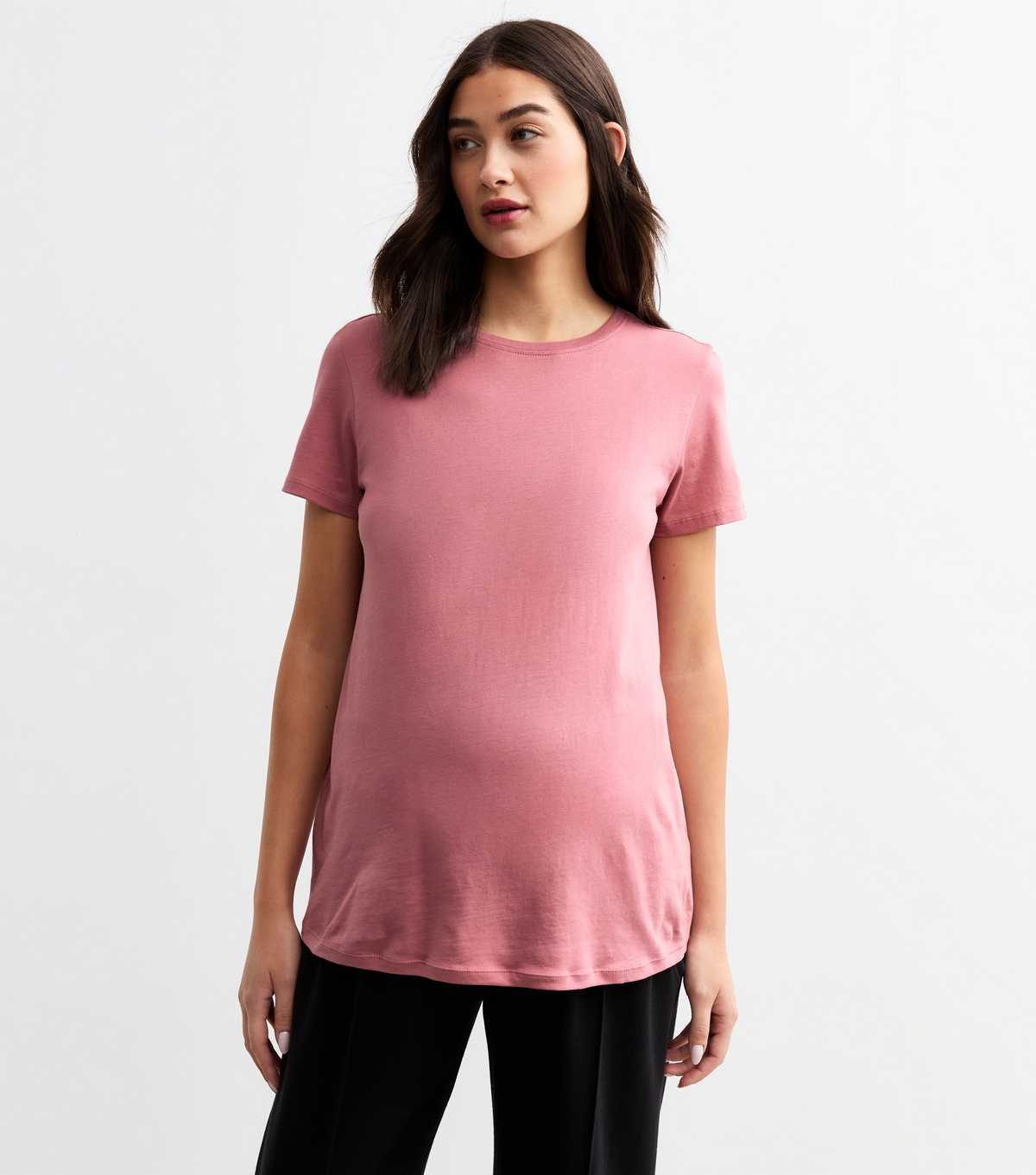 Women's Maternity Pink Cotton Short Sleeve T-Shirt New Look