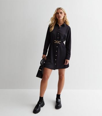 New look black shirt dress hotsell