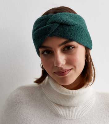 PIECES Dark Green Knit Headband