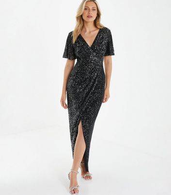 Quiz wrap cheap maxi dress