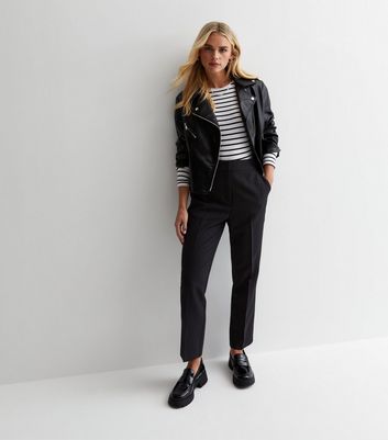 REISS Joanne Petite Slim Fit Tailored Trousers in Black | Endource