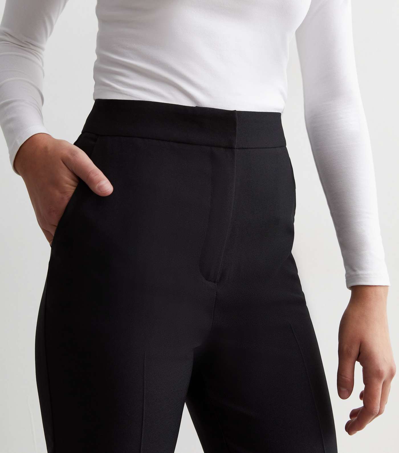Tall Black Stretch Slim Trousers Image 2
