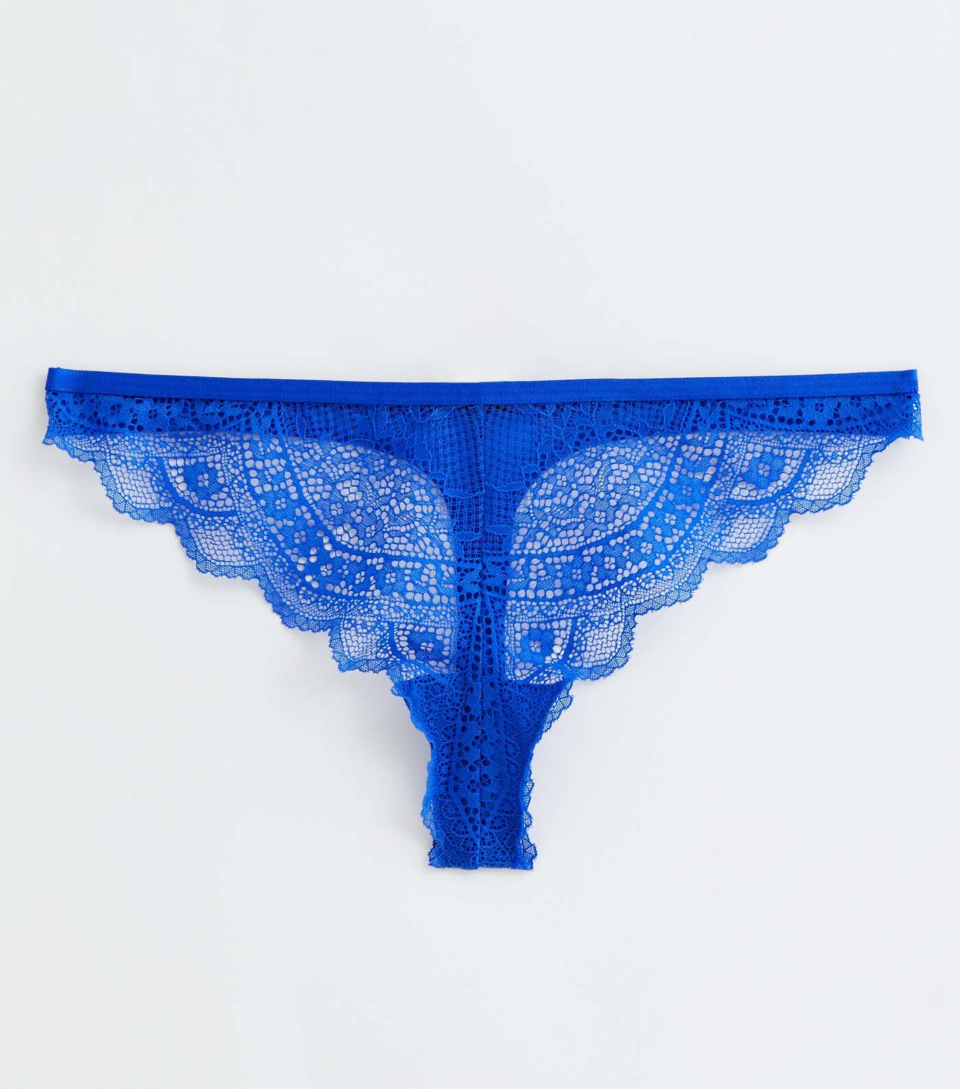 Bright Blue Lace Thong Image 5