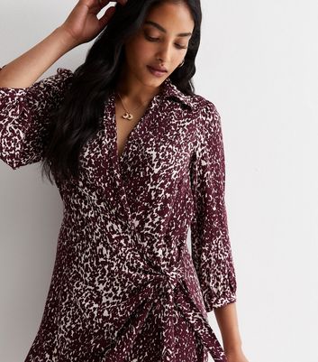 Side tie clearance leopard mini dress