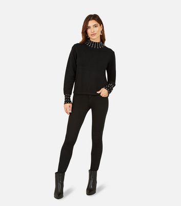 Black studded cheap jumper