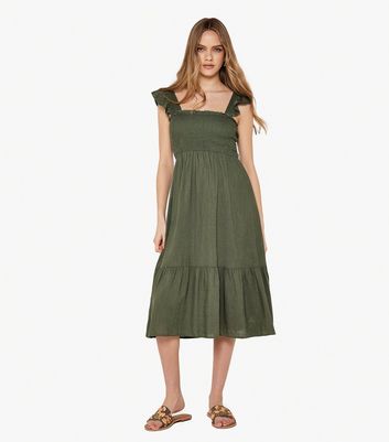 Linen smock cheap dress