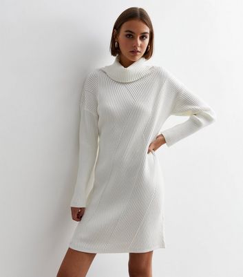 Off white turtleneck outlet dress