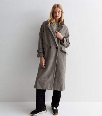 Dark grey longline outlet coat