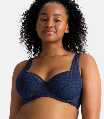 Dorina Curves Navy Lace Underwired Bra New Look