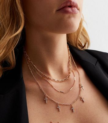 ayesha Flower Charm & Square Diamante Rose Gold-Toned Snake Chain Layered  Necklace Metal Necklace Price in India - Buy ayesha Flower Charm & Square  Diamante Rose Gold-Toned Snake Chain Layered Necklace Metal