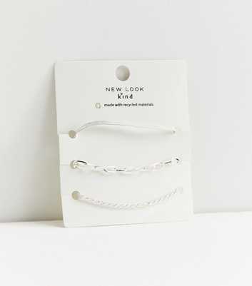 3 Pack Silver Snake Chain Bracelets