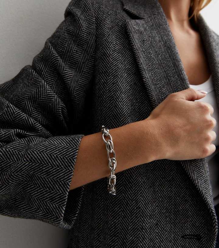 Silver Chunky Chain Link Bracelet