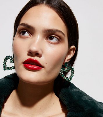 New look clearance green earrings