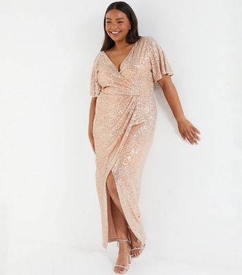 Rose gold plus shop size maxi dress