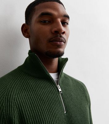 Green half hotsell zip jumper