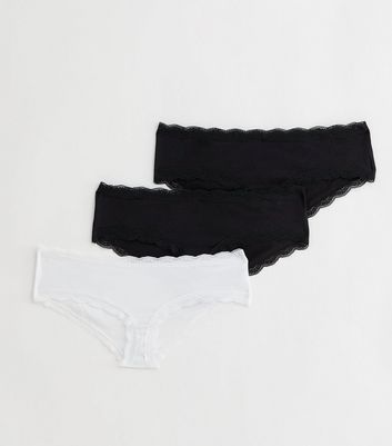 Black Modal Soft Touch Short Knickers 5 Pack, Lingerie