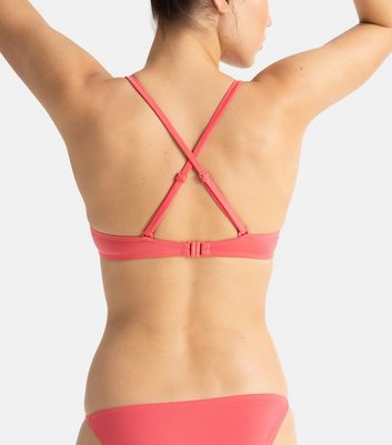 Dorina Pink Ring Detail Padded Bikini Top New Look