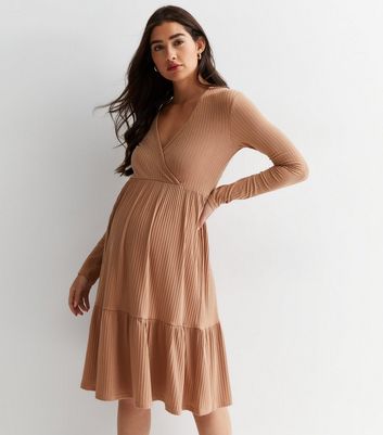 Camel wrap outlet dress