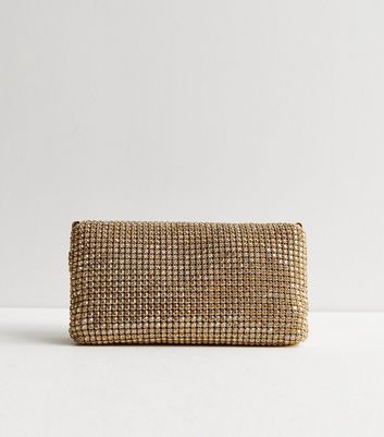 Rose gold clutch store bag new look