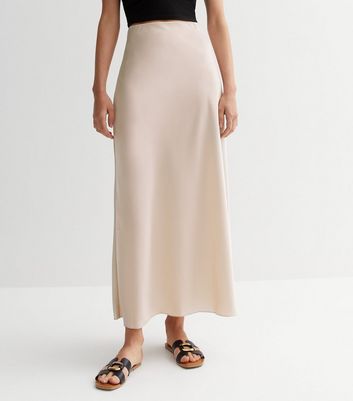 Urban Bliss Stone Satin Maxi Skirt New Look