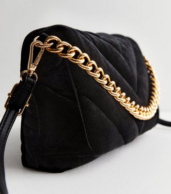 Black velvet cross store body bag