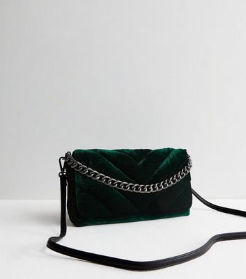 Green 2025 velvet handbag