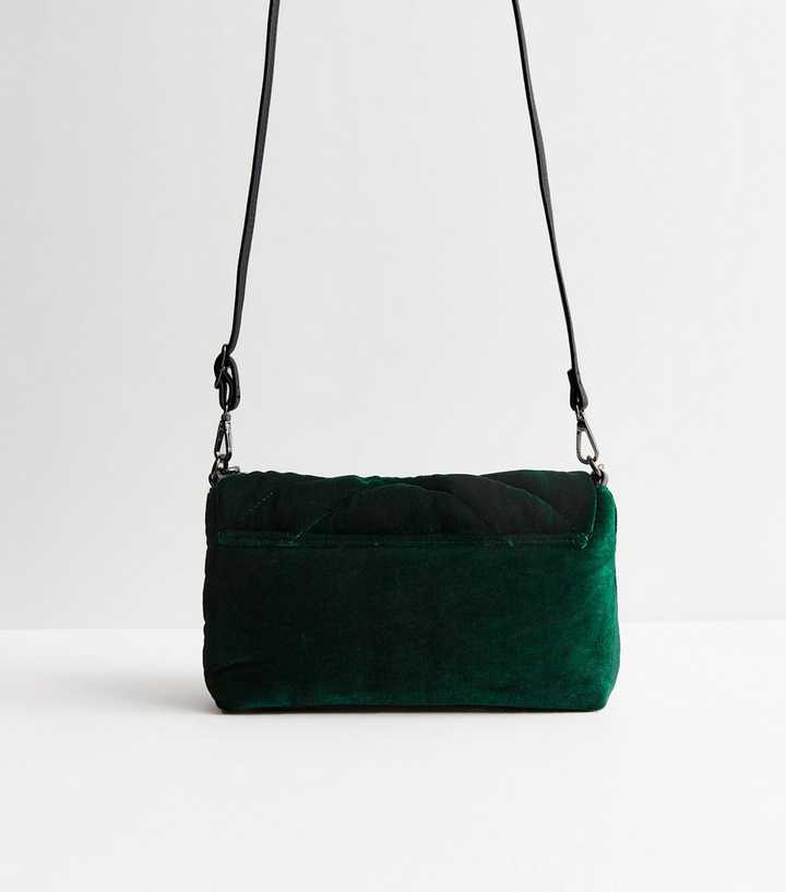 D-Luxe Quilted Crossbody Bag — Kaffir Green