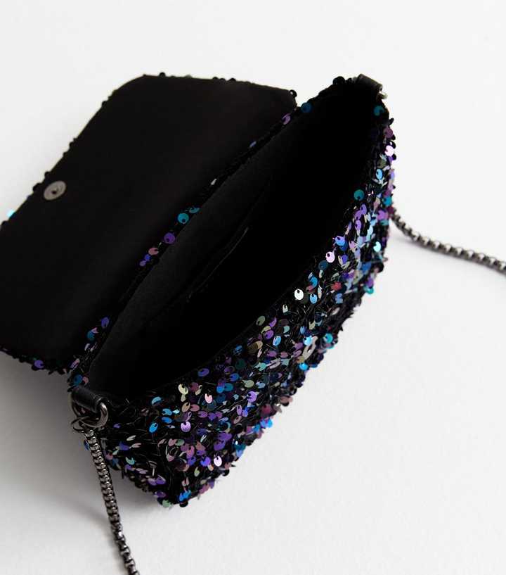 Black Cloth With Rhinestones Evening Bag / Clutch / Purse by 