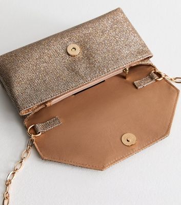 Gold discount chain clutch