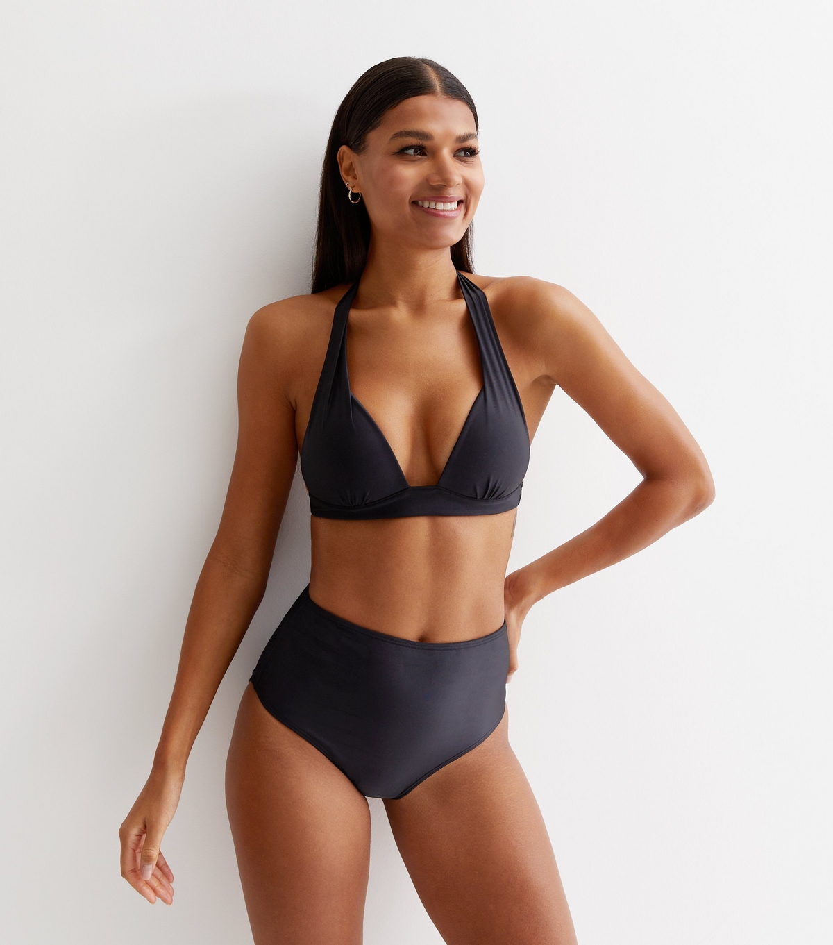 Women's Black High Waist Bikini Bottoms New Look