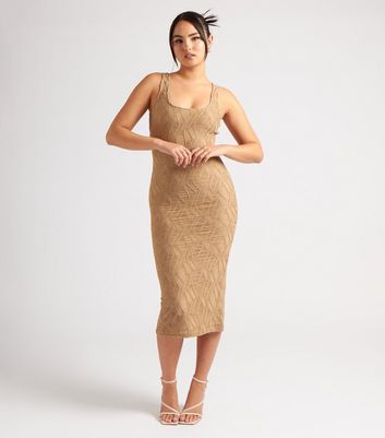 Tan 2024 midi dress