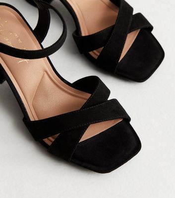 New look wide clearance fit suedette heeled sandal