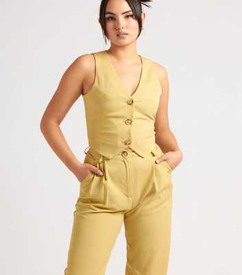 Urban Bliss Light Yellow Waistcoat