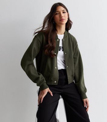 New look khaki bomber jacket best sale