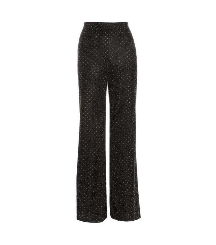 Quiz Black Sequin Jogger Trousers