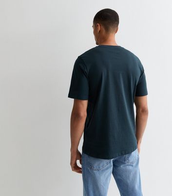 Men's Jack & Jones Teal Logo Cotton T-Shirt New Look