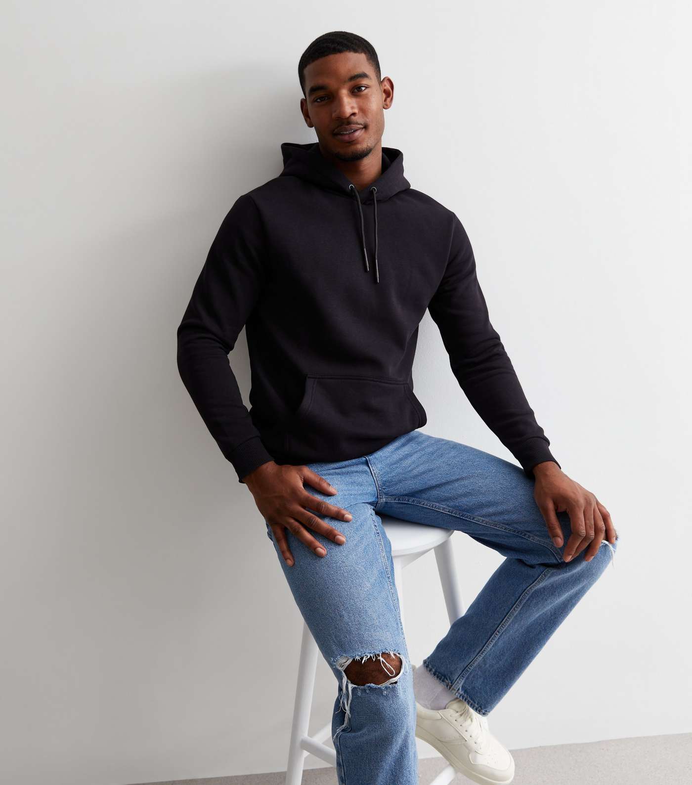 Only & Sons Black Pocket Front Hoodie