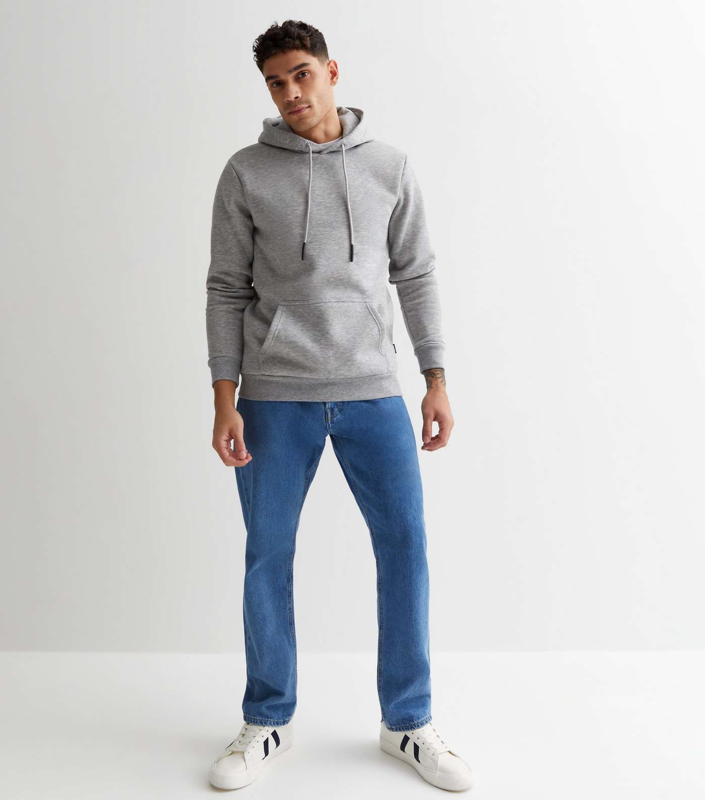 Only & Sons Grey Pocket Front Hoodie Image 2
