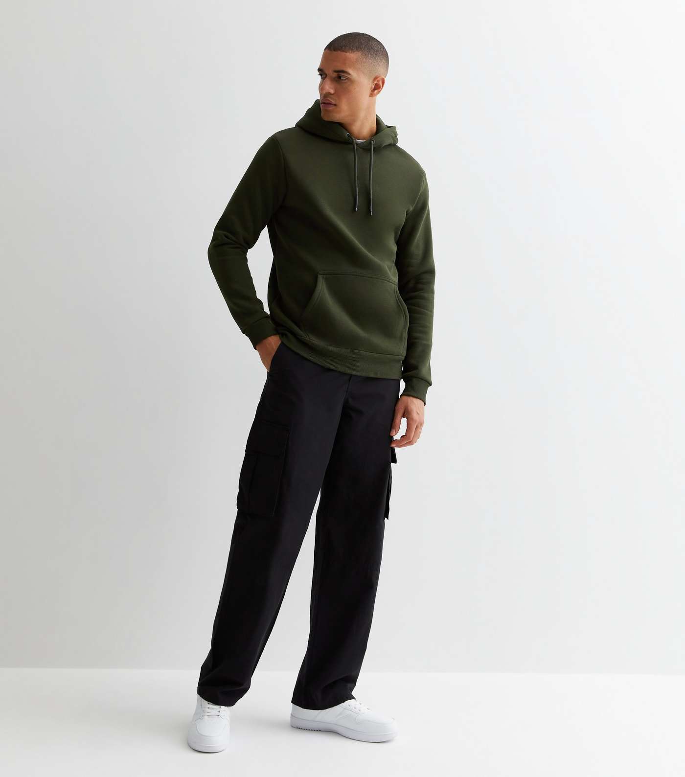 Only & Sons Khaki Pocket Front Hoodie Image 3
