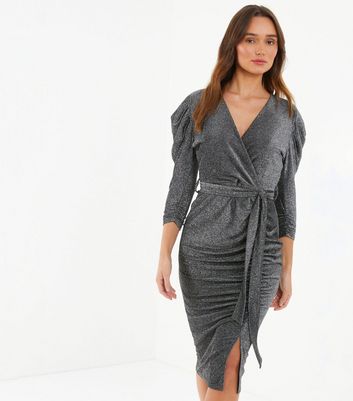 Dark grey 2024 wrap dress