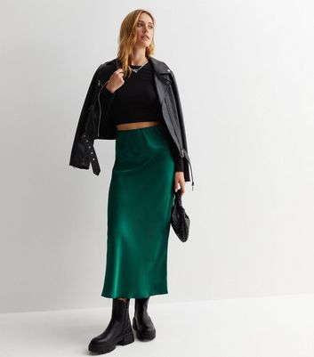 Bias cut skirt hunter green hotsell